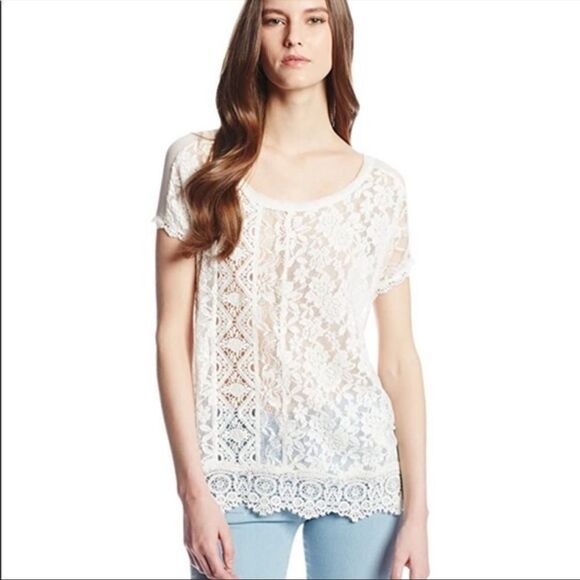 Miss Me Cream Lace Top - Picture 1 of 6